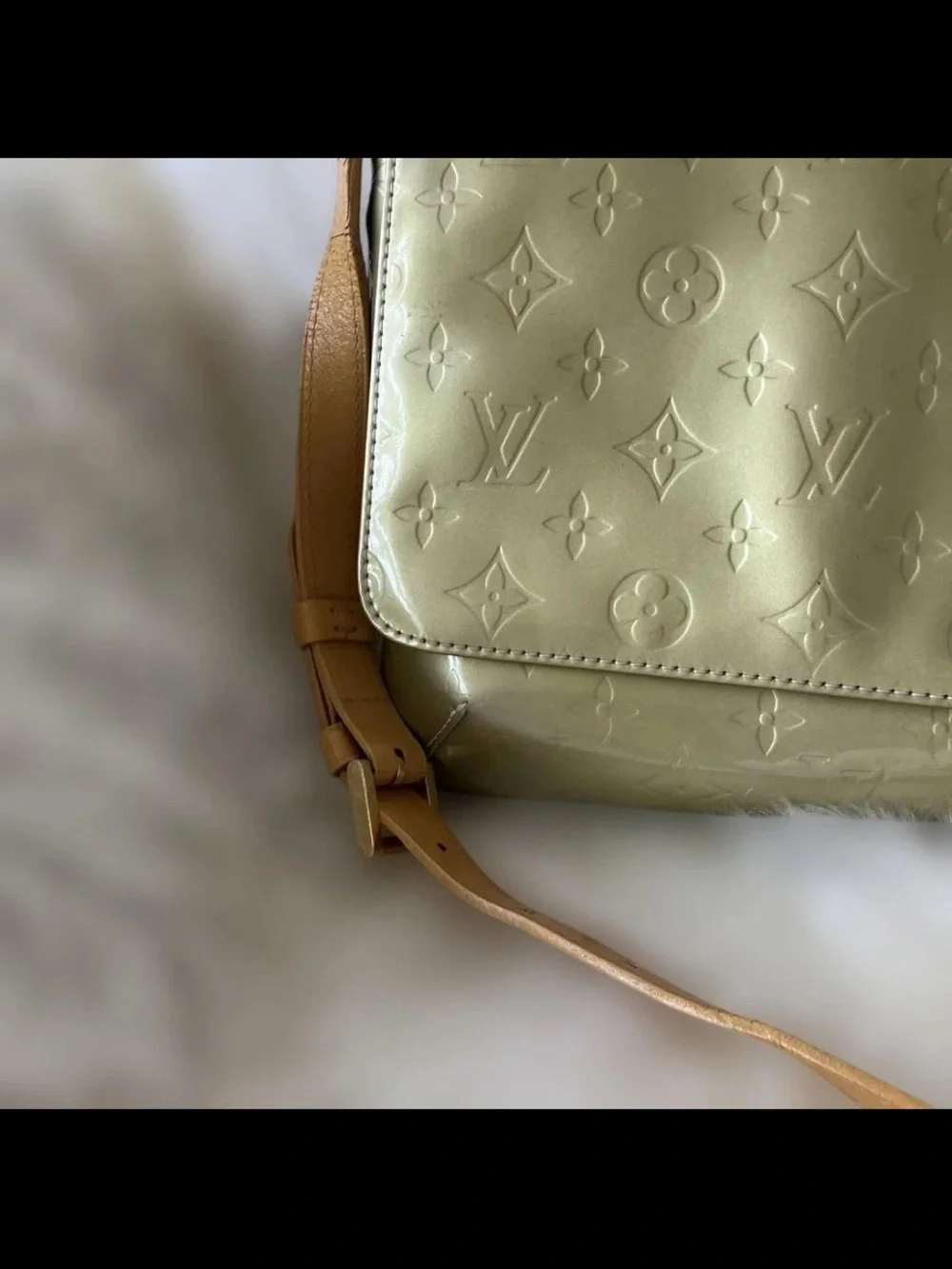 Louis Vuitton Olive Green Monogram Vernis Shoulder Bag